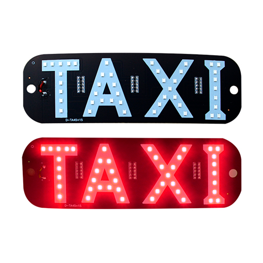 LETRERO TAXI LUZ LED ROJO
