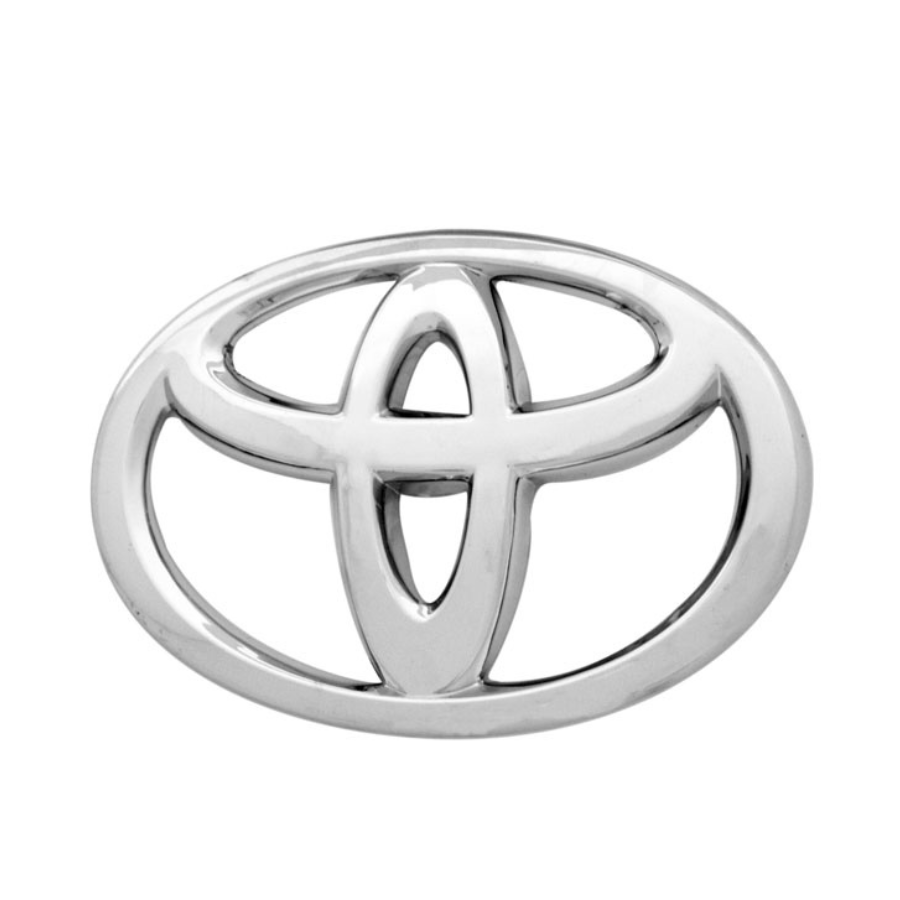 ESCUDO TOYOTA CROMO 13.9x9.6cm