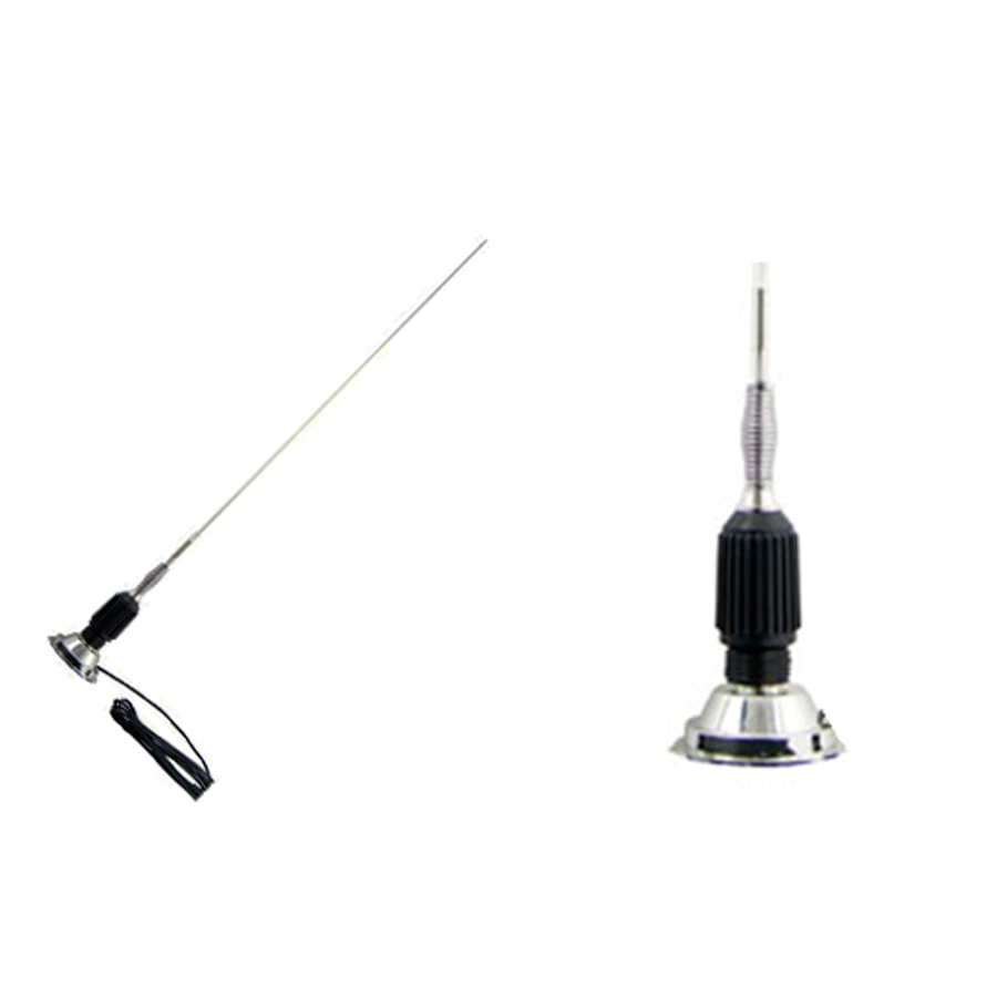 ANTENA DE CB C/IMAN UNIVERSAL BASE CROMADA