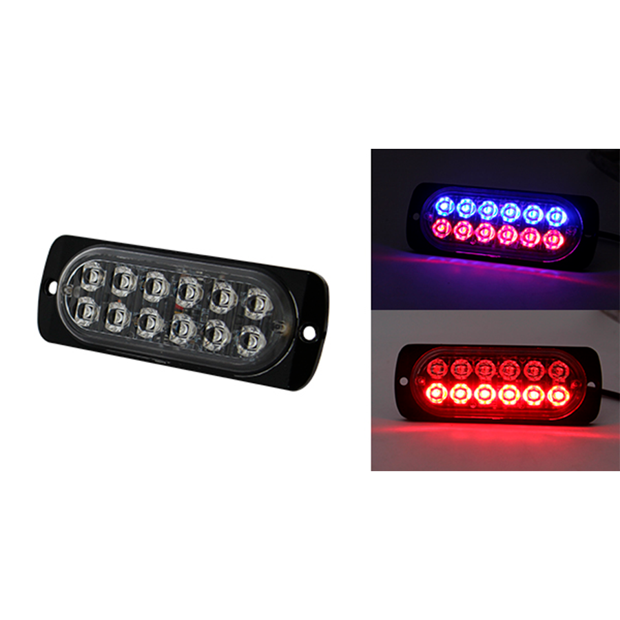 CODIGO MINI 12 LED CON DIFUSOR ROJO AZUL
