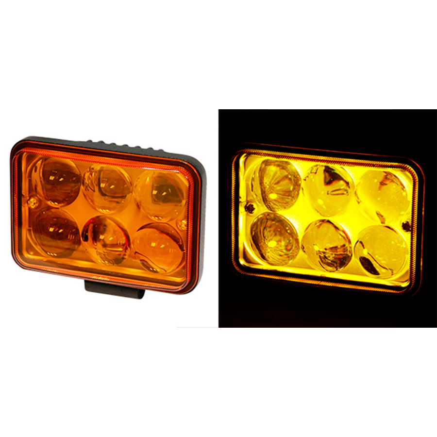 FARO DE NIEBLA 6 LED CON LUPA Y ESTROBO AMBAR 13-02