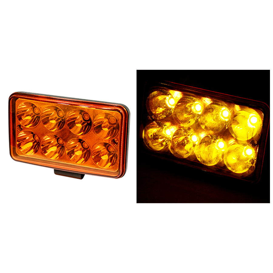 FARO DE NIEBLA 8 LED CON ESTROBO AMBAR 00-06