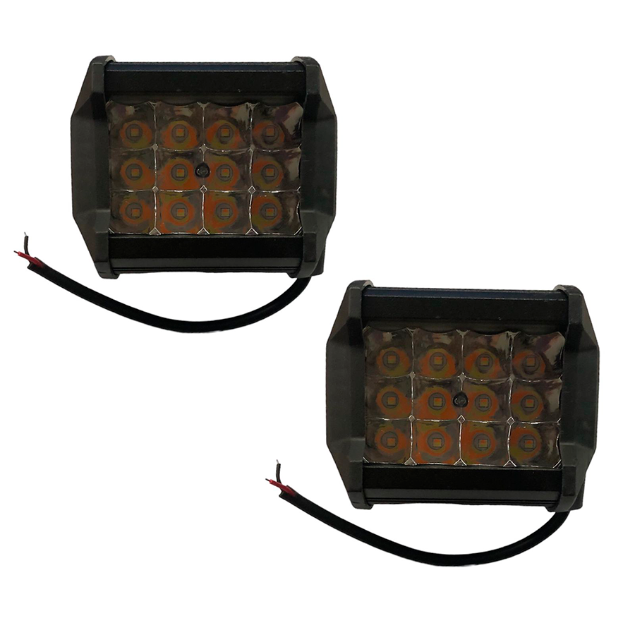 FARO 12 LEDS CON ESTROBO AMBAR