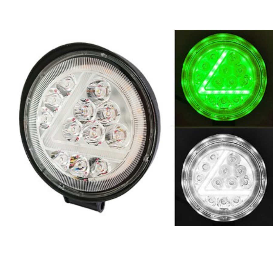 FARO DE NIEBLA 12 LED CON ESTROBO GEL VERDE