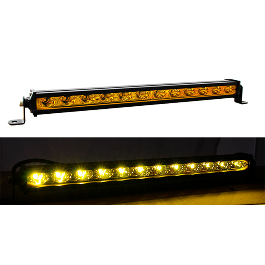 BARRA LIM 12 LED CON ESTROBO BLANCO AMBAR