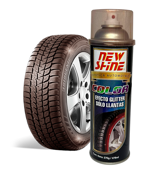 ABRILLANTADOR NEW SHINE COLOR SOLO LLANTAS COBRE 270g/478 ml.