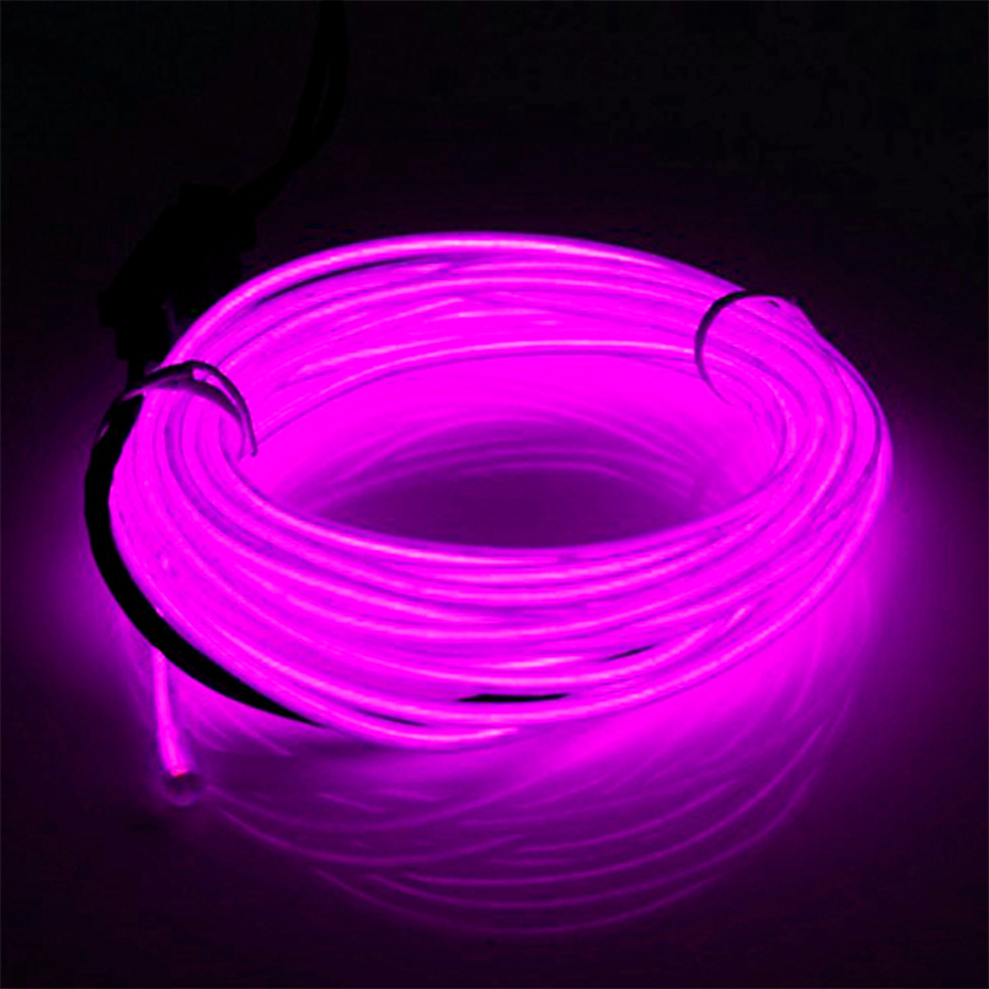 HILO DE NEON FLEXIBLE 3 mts ROSA