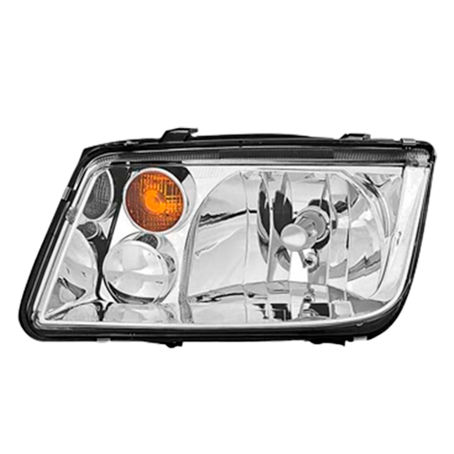 FARO JETTA 99-07 IZQ F/CROMADO S/LUPA C/CUARTO AMBAR