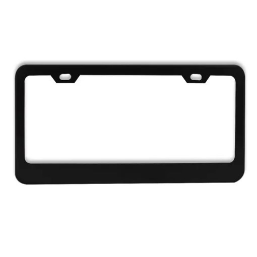 PORTA PLACAS NEGRA METALICA
