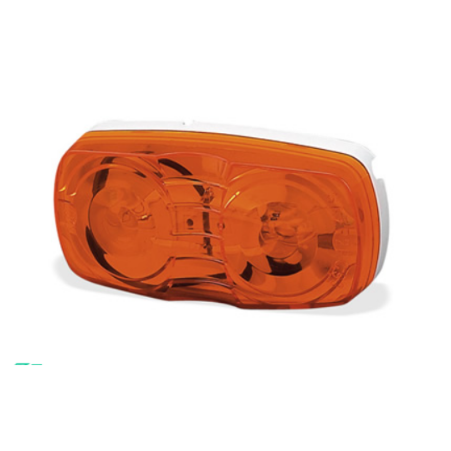 PLAFON DOBLE OPTICA C/RANURA 2 FOCOS AMBAR