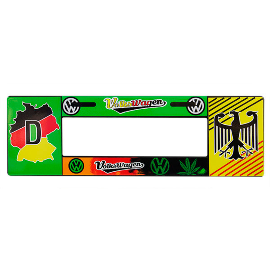 MARCO DE PLACA NUMERICO VW GREEN