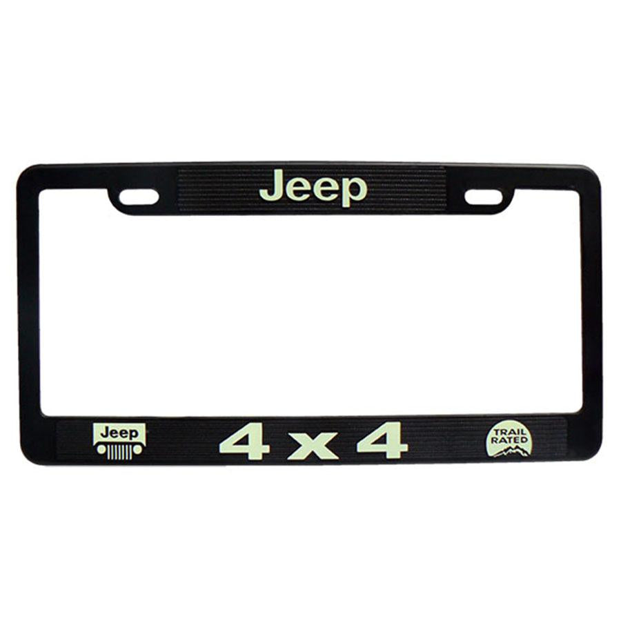 MARCO PLACA JEEP 4X4 CROMO