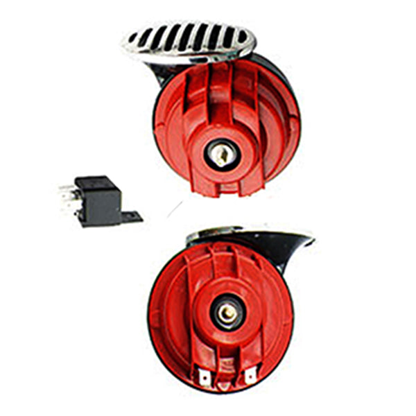 BOCINA DE CARACOL ROJA REJILLA CROMO