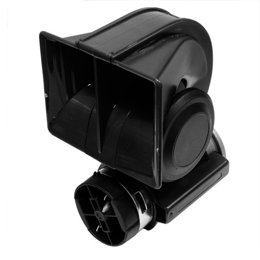 BOCINA TONO TREN ELECTRICA 12V NEGRA