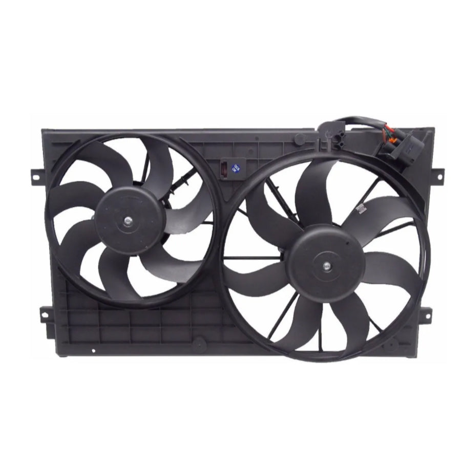 MOTOVENTILADOR JETTA 08-18/ PASSAT 06-15/ GOLF/ BEETLE 12-16/ TIGUAN 09-16/ EOS 07-10/ A3/ GTI 06-09/ AUDI TT 08 2.0L DOBLE COMPLETO 892 CN ALD73 T155