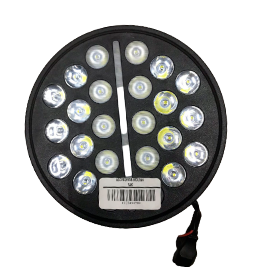 UNIDAD REDONDA 7" 24 LED C/LUZ DE DIA