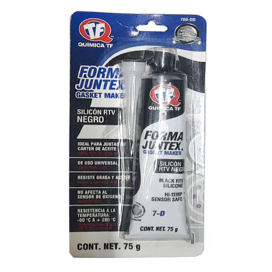 SILICON JUNTEX TF NEGRO TUBO 80 ML BLISER