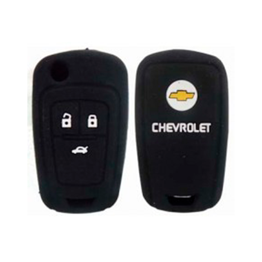 FUNDA PARA CONTROL CHEVROLET CRUZE 3 BOTONES CON LOGO NEGRO