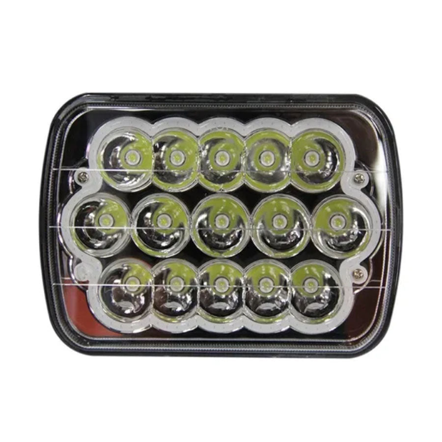 UNIDAD CUADRADA GRANDE 15 LED 7 ARO ANGEL AZUL