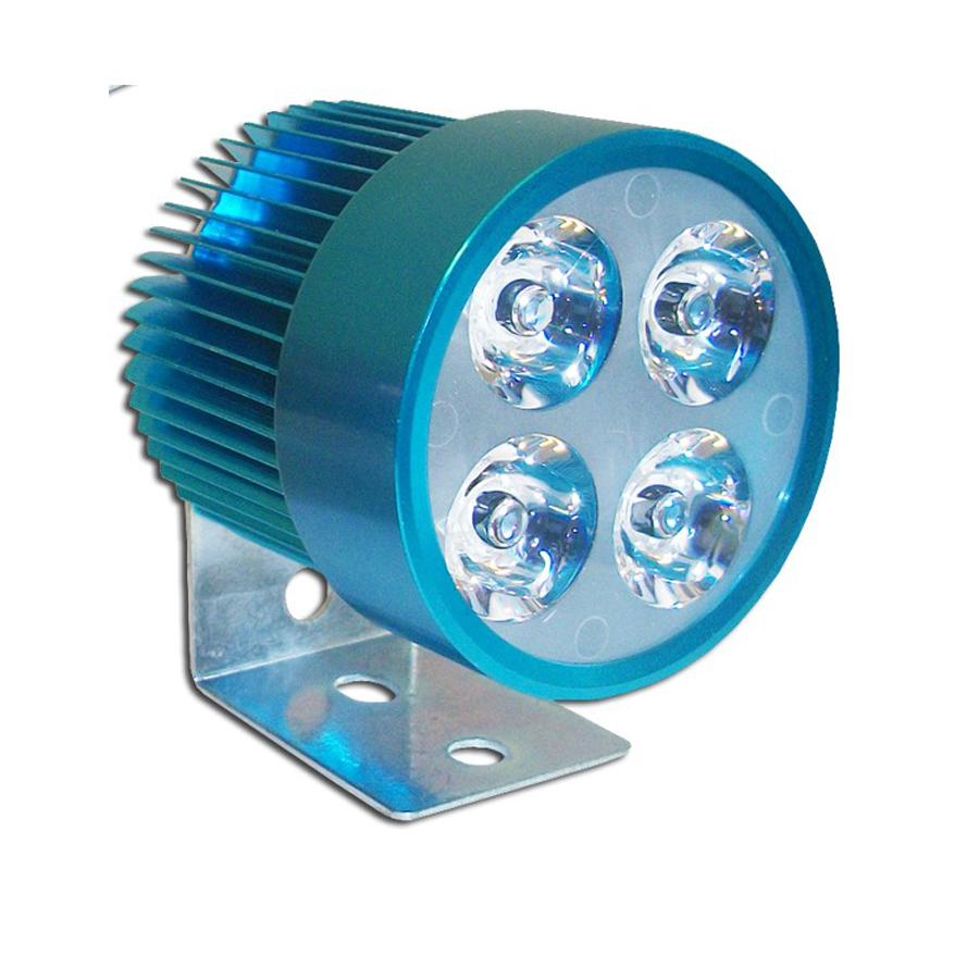 FARO MOTO 4 LED CARCASA AZUL