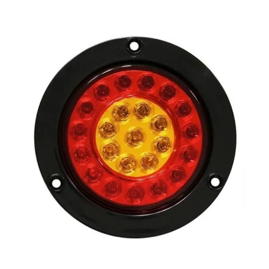 PLAFON 4" 24 LEDS ROJO AMBAR