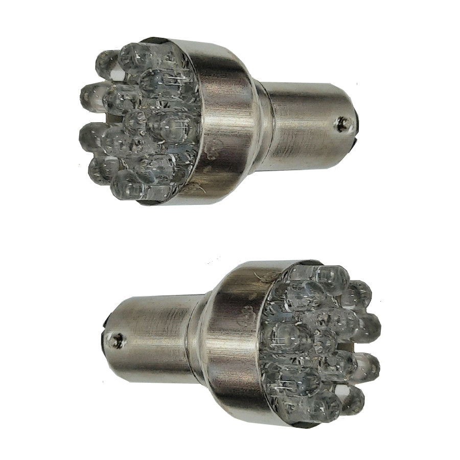 FOCO LUZ LED 1157 2POLOS 12 LED AMBAR