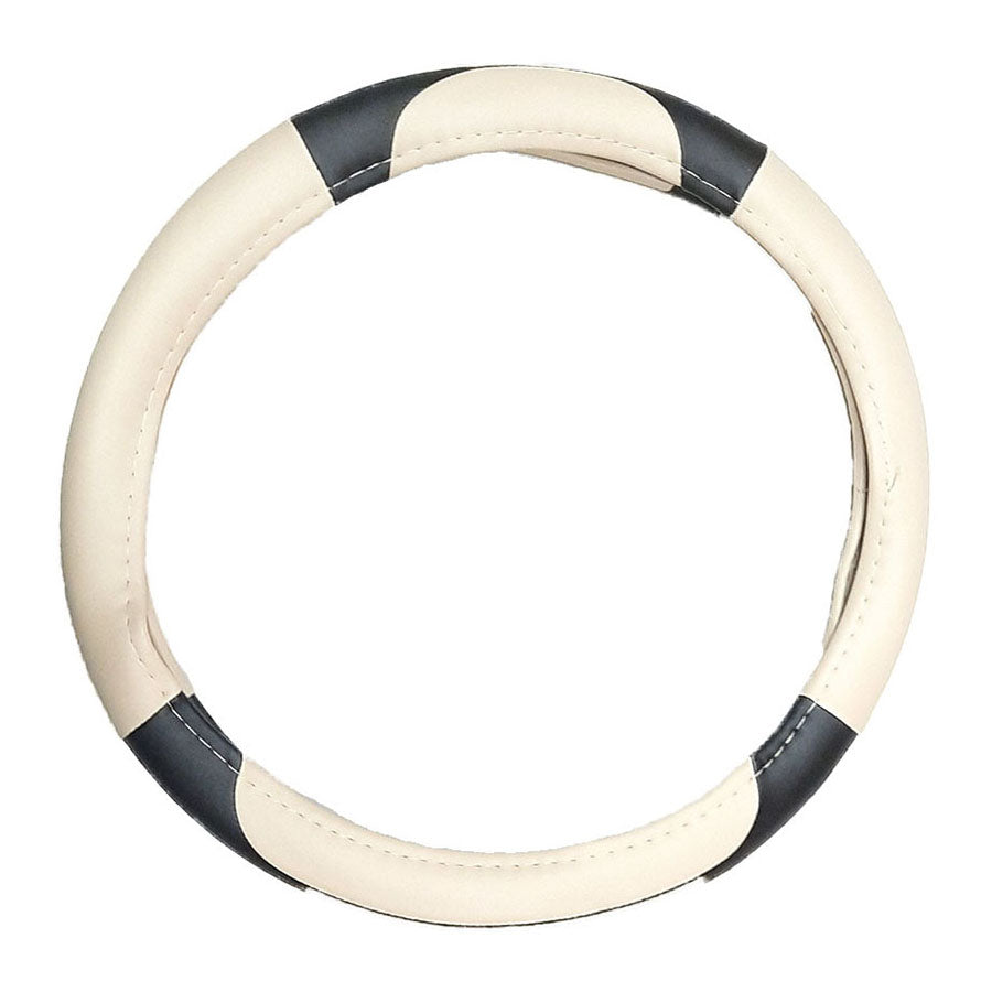 FUNDA VOLANTE VINIL BEIGE NEGRO