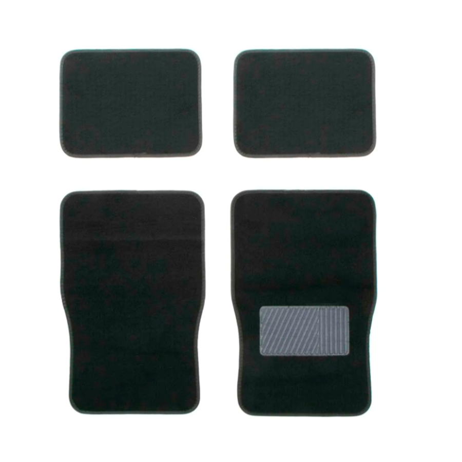 TAPETE ALFOMBRA NEGRO 4PZAS 68*44CM