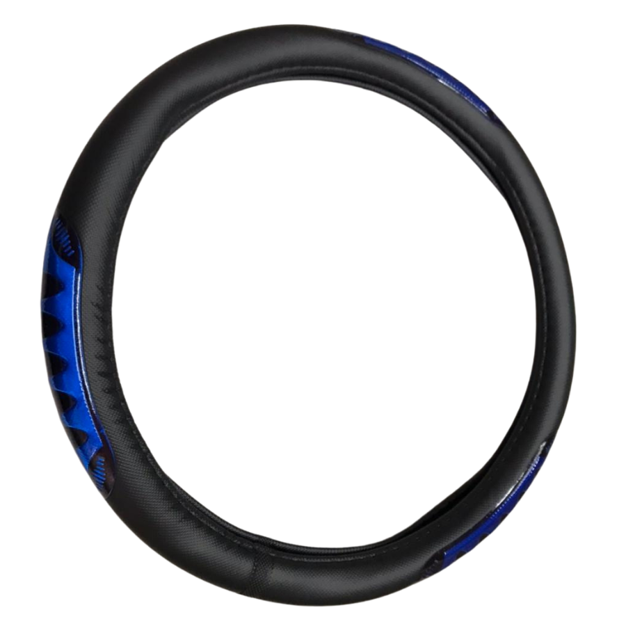 FUNDA VOLANTE NEGRA C/REFLEJANTE AZUL IEC7053600