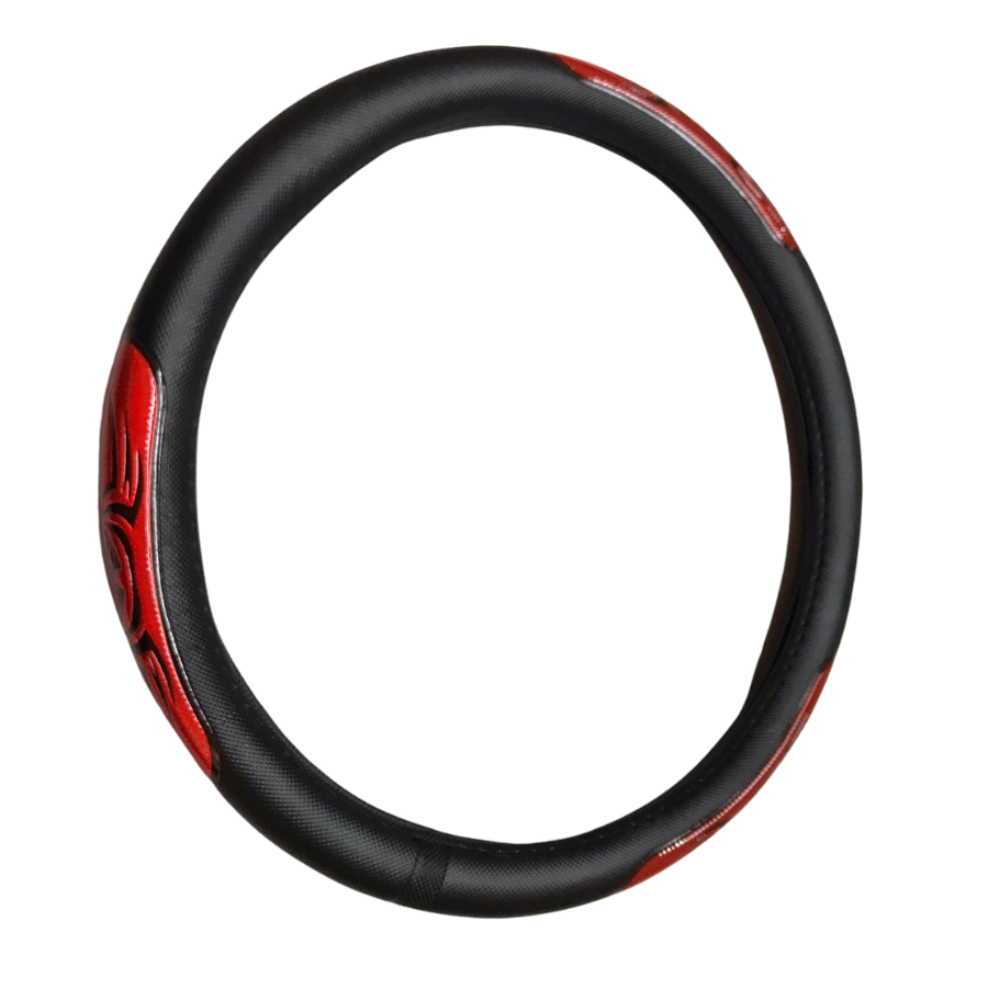 FUNDA DE VOLANTE NEGRA C/REFLEJANTE ROJO012