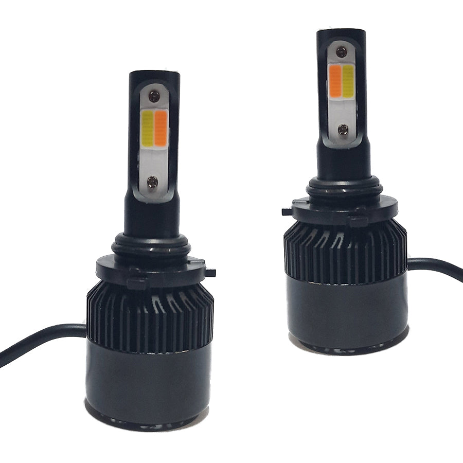 FOCO LED 9006 2 CARAS BICOLOR CAMBIABLE ROJO-BCO