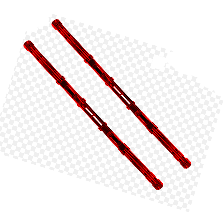 JGO PLUMILLA DOBLE 18" ROJO METALIZADO