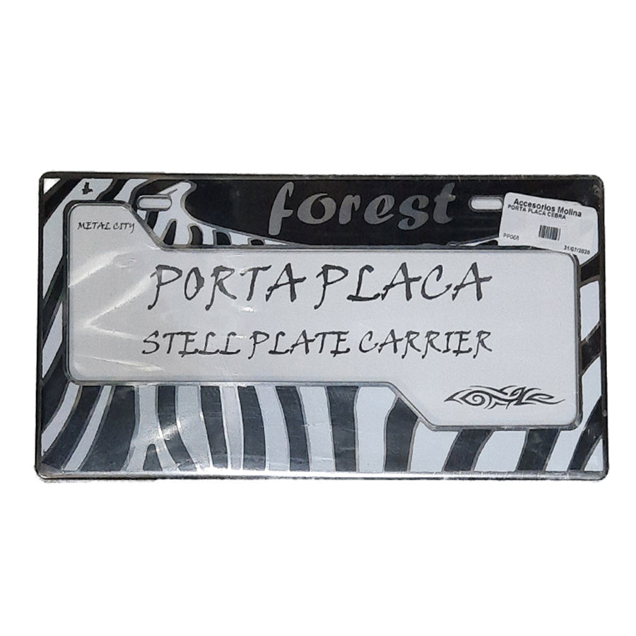 PORTA PLACA CEBRA