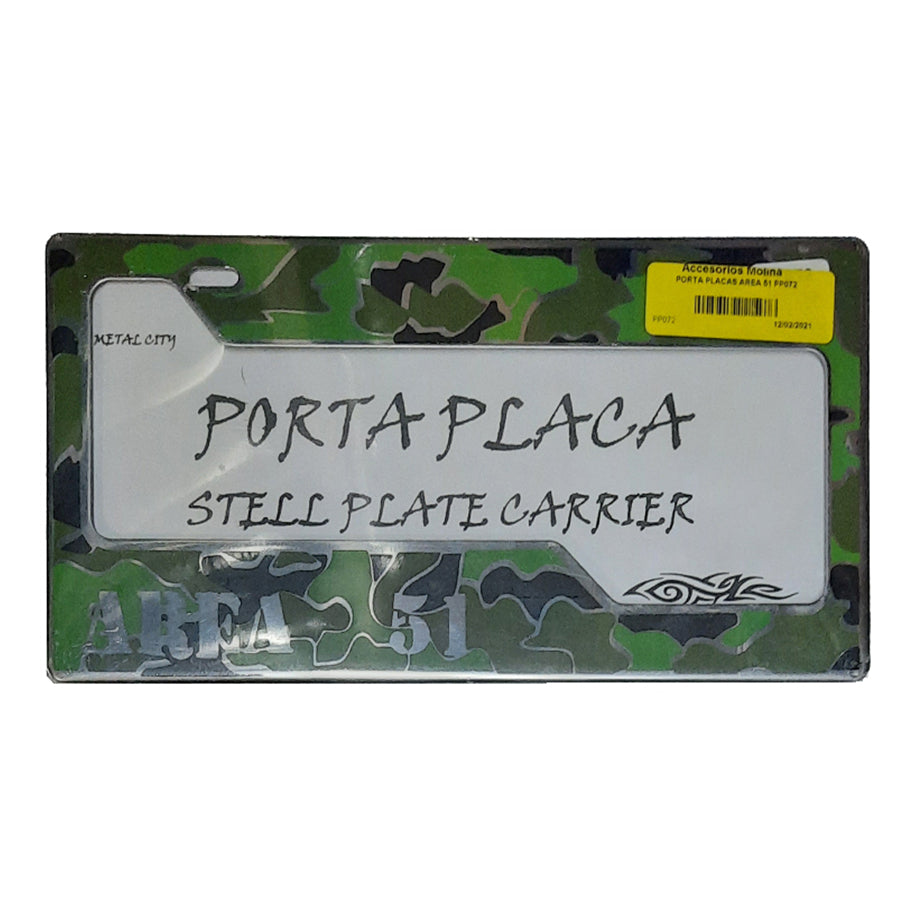 PORTA PLACAS AREA 51 PP072