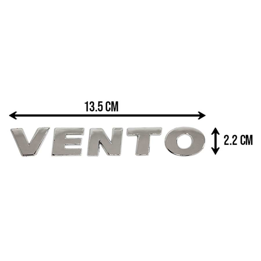 LETRAS VENTO CROMO 13.5x2.2cm
