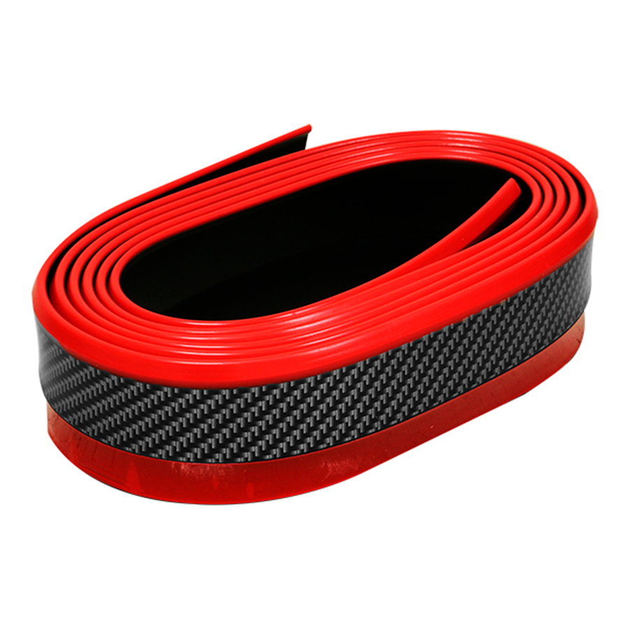 MOLDURA LIP CARBON ROJO 2.5mts