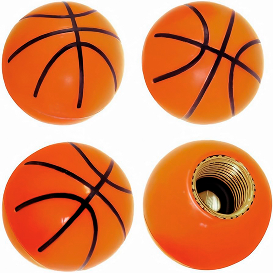 TAPON DE VALVULA ALUMINIO BALÓN BASQUET BOLSA CON 4 PZAS