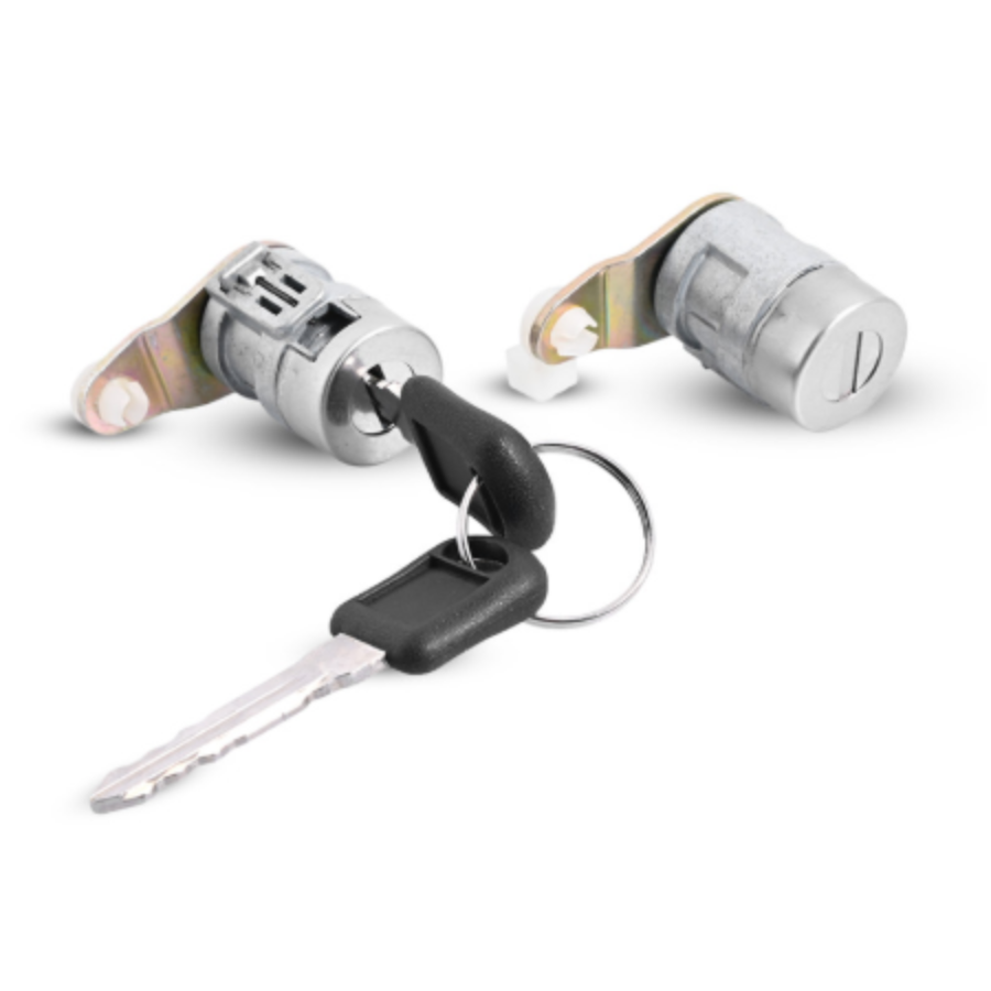 cilindro para puerta cv silverado 95-98 con llave juego 2 piezas metal cromado
