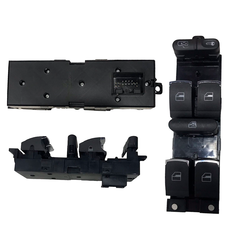 CONTROL DE ELEVADOR ELECTRICO VW JTA/GLF 99-07 6 TECLAS 9PINS FILO PLATA