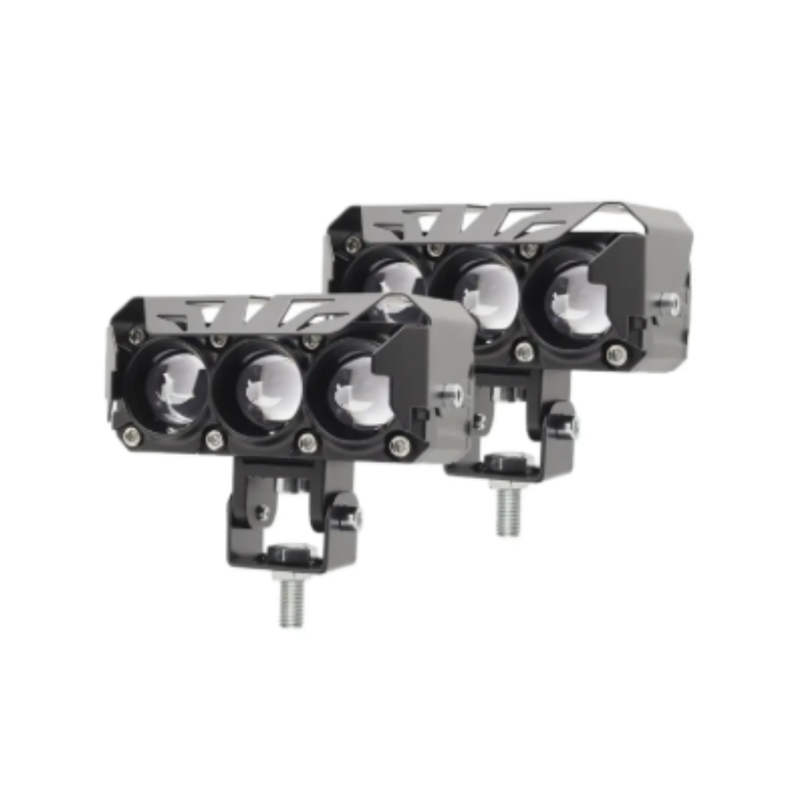 PROYECTOR LUZ LED 3 LUPAS BLANCO/AMBAR