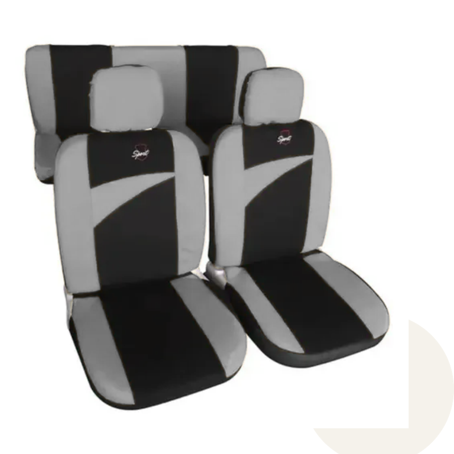 FUNDA PARA ASIENTO NEGRO/GRIS