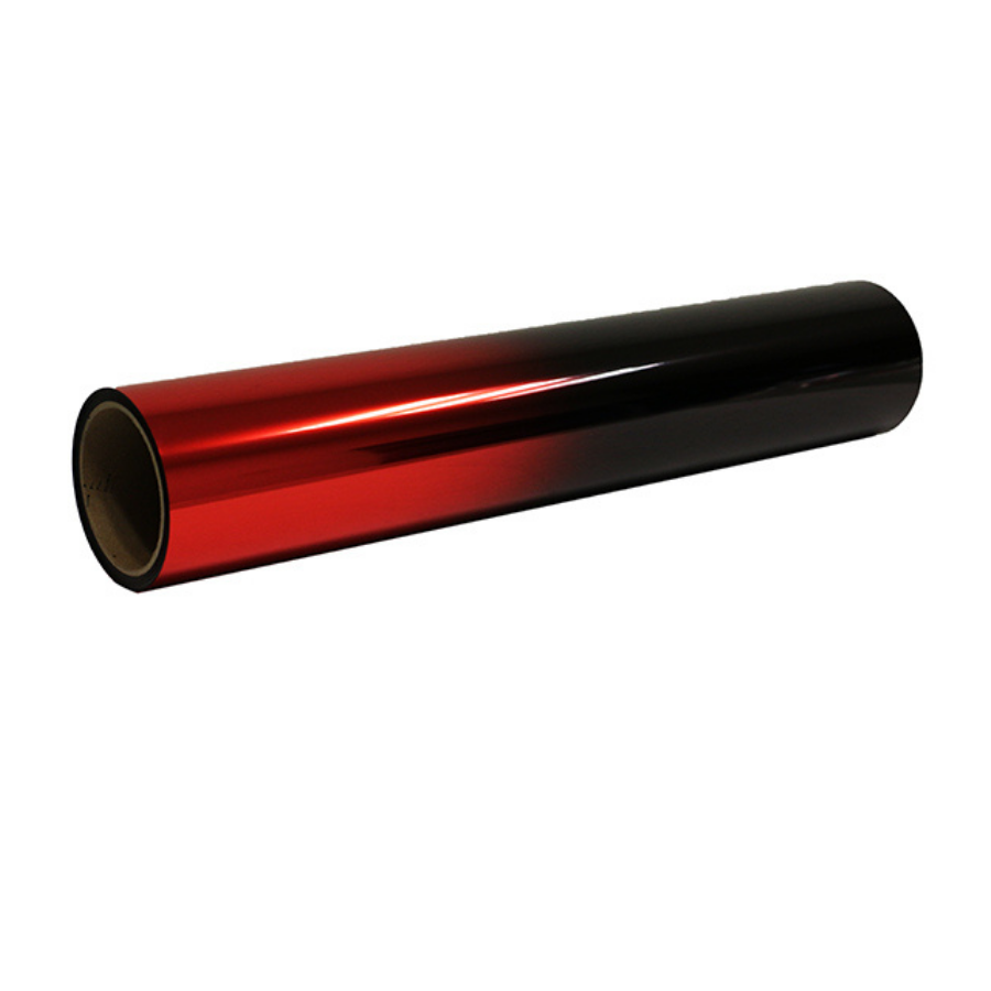 ROLLO DE PAPEL PARA POLARIZAR ANTIRRALLAS NEGRO ROJO 50CM 5%